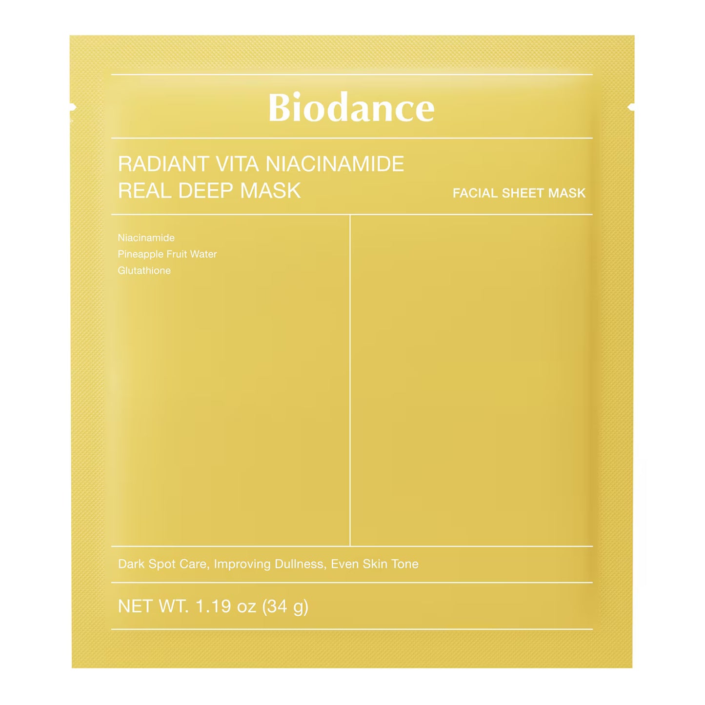 BIODANCE – Radiant Vita Niacinamide Real Deep Mask