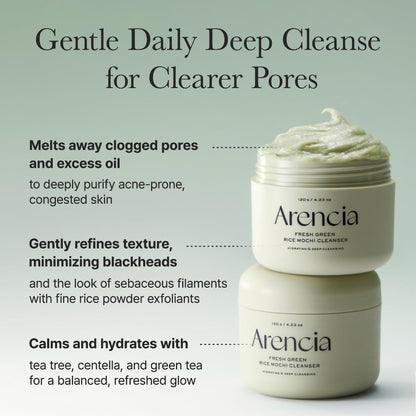 Arencia Fresh Green Rice Mochi Cleanser 120g | Bimilskin